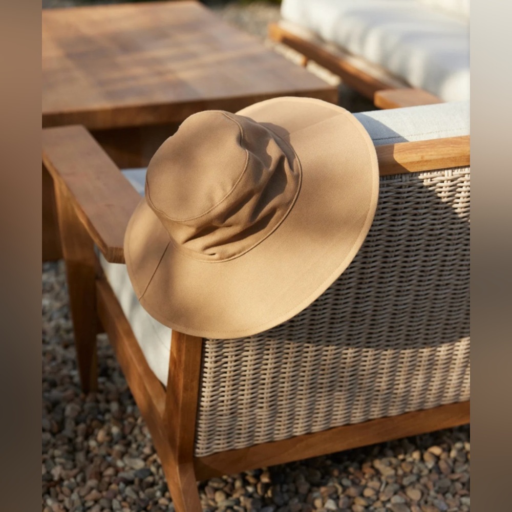 JENNI KAYNE Cotton Canvas Sun Hat Taupe S/M orig $145 orig $145